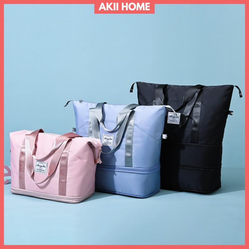 Túi du lịch 3 tầng đa năng, mặt ngoài có ngăn đựng ipad, đựng bình nước, ô dù, cài vali tiện lợi Bag TX05