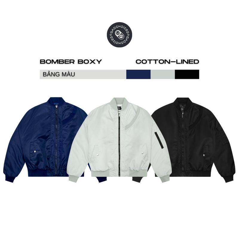 Bad Choices | Áo Bomber chần bông Menswear COTTON-LINED form Boxy