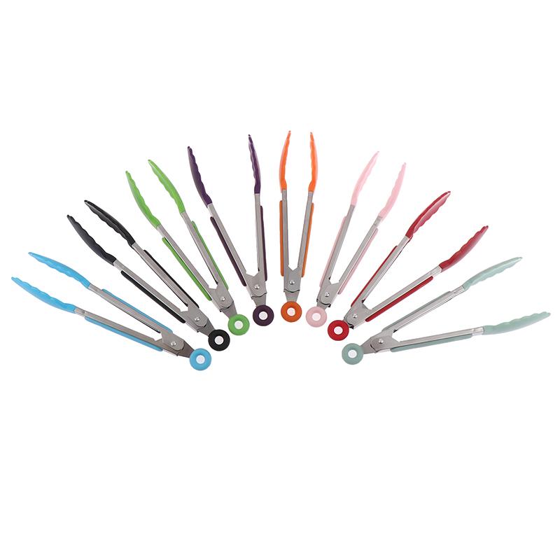 Product Introduction of 1Pc 7inch Stainless Steel Food Clip BBQ Grill Steak Food Clip Non-slip Handle Bread Tong Party Kitchen Cooking Accessories 24