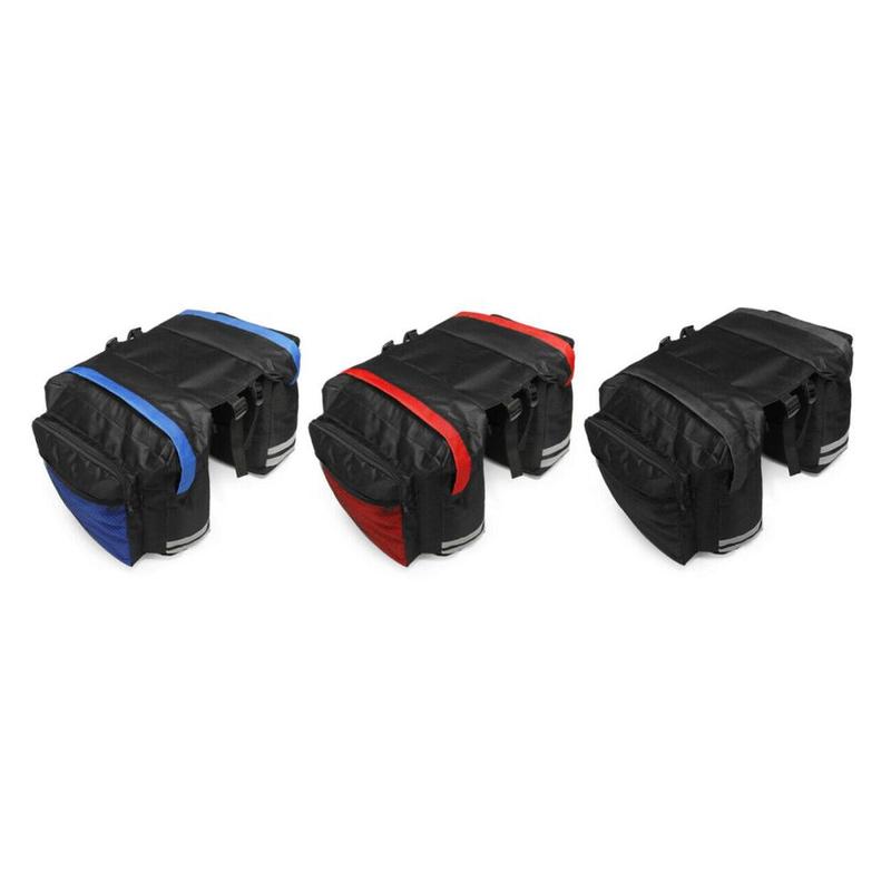 Double Pannier Water-Resistant Side Bags Large Compartments Quick Release for  Cargo Rear Rack Saddle Bag Pannier Rack Bike Bag 3