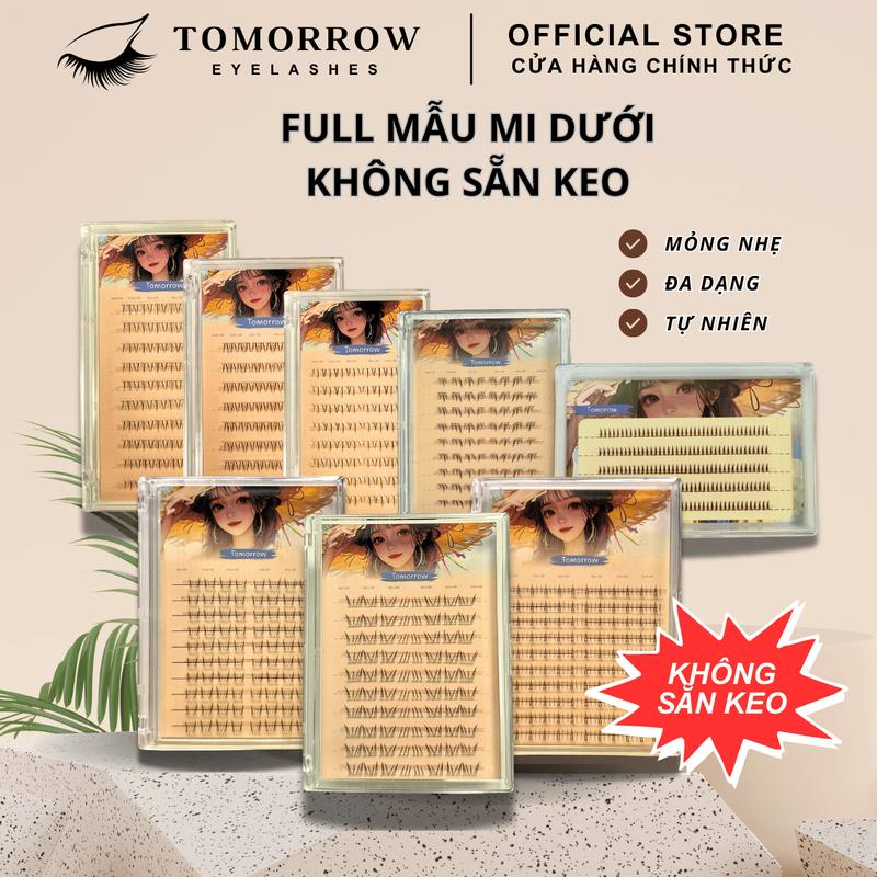  Mi Tự Tra Keo- Mi Giả TOMORROW MI DƯỚI Nhiều Mã  Không Kèm Keo Nhíp  trang điểm cho đôi mắt tự nhiên độ dài mi 5-6 mm 