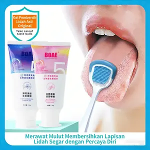 Dr.Baek Gel Pembersih Lidah + Sikat Lidah Melawan Nafas Bau Dan Panas Dalam Tongue Cleaner Alat  Anak Pembersih Lidah Dewasa Tongue Cleansing Gel Menyegarkan Nafas Dan Membersihkan Mulut Secara Efektif KR073