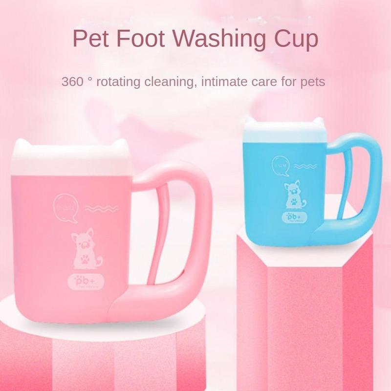 Product Introduction of Silicone Dog Foot Cleaner with Handle, 1 Count Quick Cleaning Pet Foot Washing Cup, Durable Dog Bathing Tool for Daily Use 3