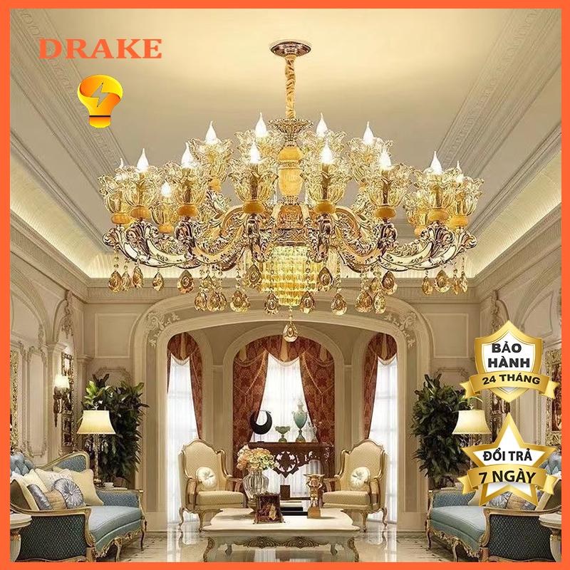 ( Miễn phí Ship) Đèn chùm cổ điển DRAKE T3016 chất liệu pha lê sang trọng