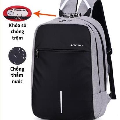 Balo Laptop Chống Trộm 0340 Tặng Kèm Dây Nối USB
