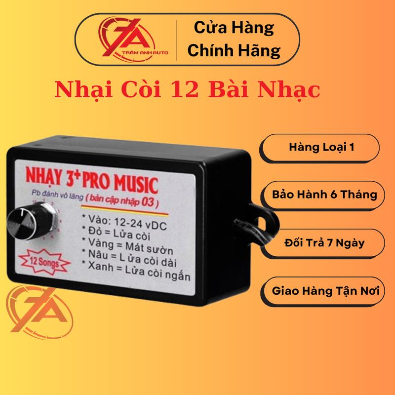 Nhại Còi 3 pro 12 tiếng bài nhạc dành cho ô tô xe hơi 12V- 24V TRÂM ANH 94 Phụ Kiện