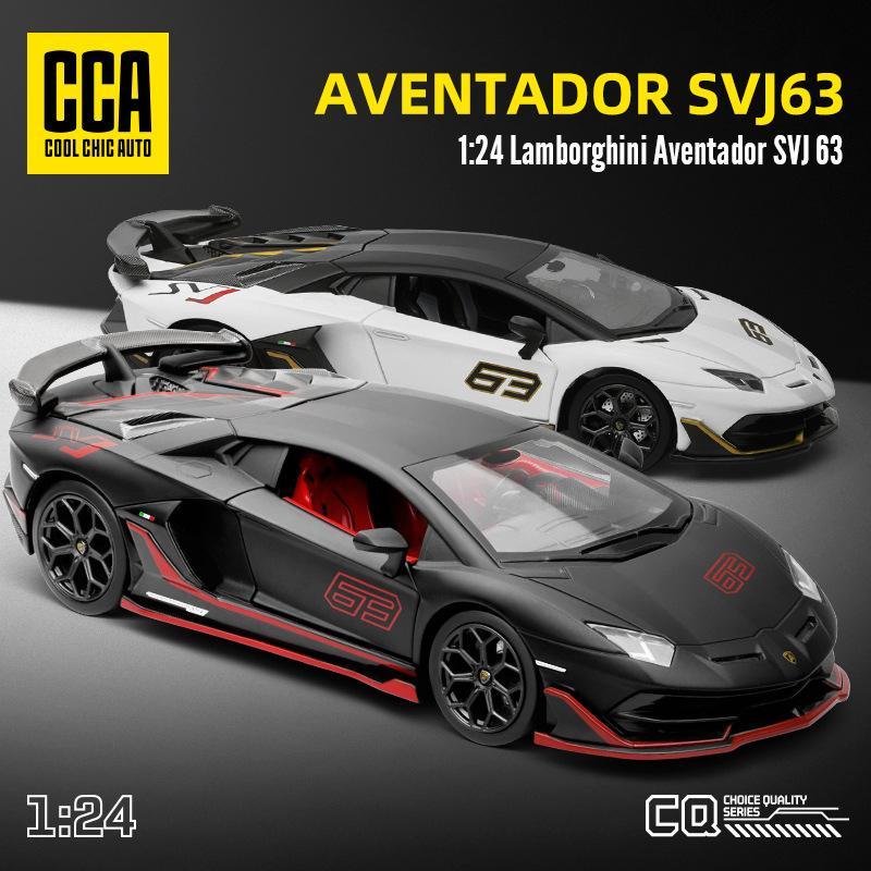 Xe Đua Siêu Tốc CCA, Xe Hợp Kim Đúc Khuôn Bằng Kim Loại, Mô Hình Bộ Sưu Tập Mô Phỏng, Xe Lamborghini Aventador SVJ63, Huracan STO, Tỷ Lệ 1: 24, Thích Hợp Cho Trẻ Em, Quà Tặng Tuyệt Vời