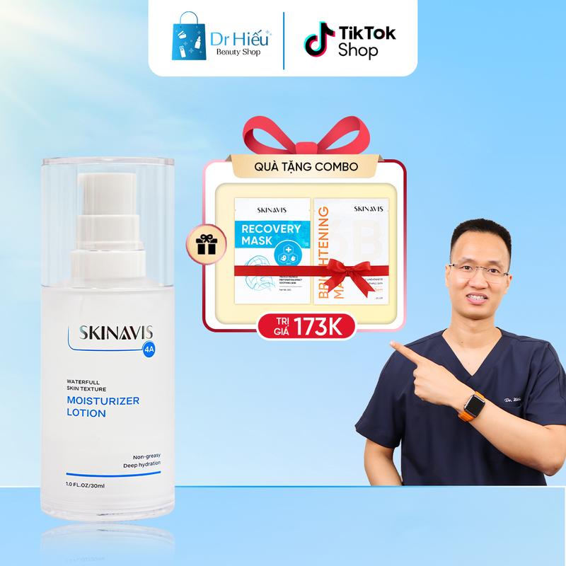Dưỡng ẩm cho da dầu Skinavis lotion 30ml - Tặng 2 mask