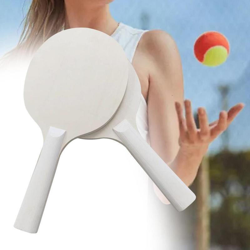 2Pcs Wooden Tennis Rackets Beach Tennis Racquet for Yard Outdoor ...