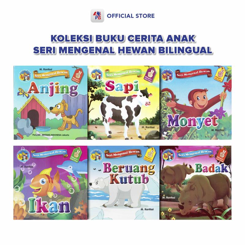 Buku Anak Usia 2 dan 3 Tahun Bilingual Seri Mengenal Hewan Sapi Badak ...