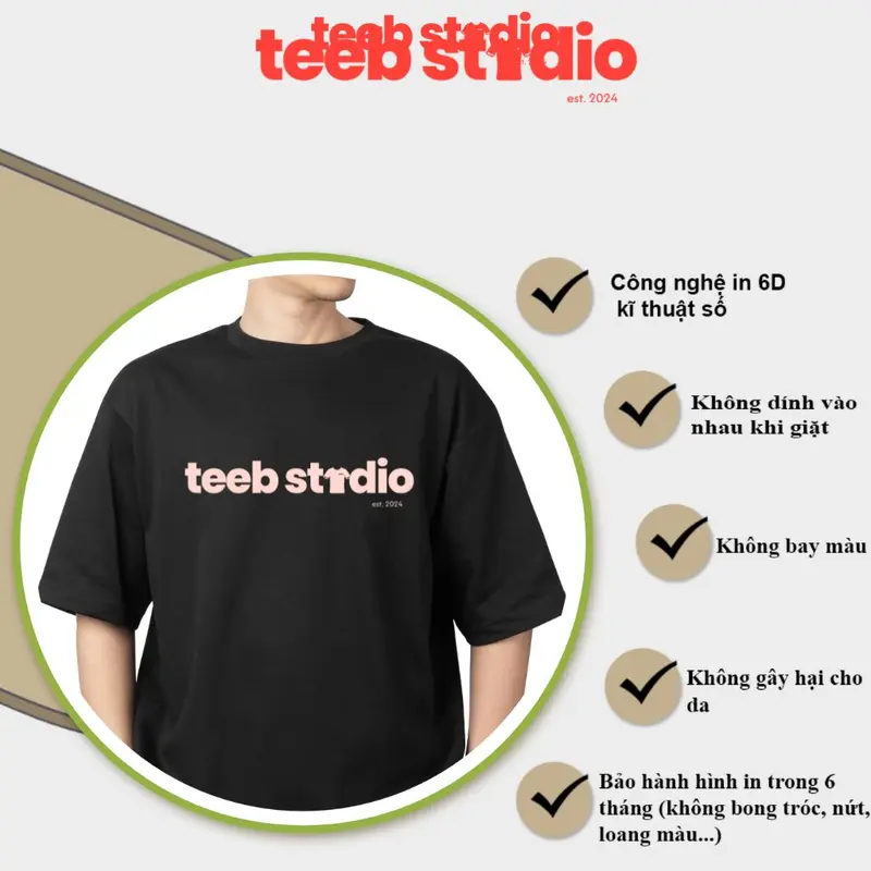 Áo Thun TeeB Studio Người Giàu Tình Cảm Chất Liệu Cotton Thoáng Mát Form UNISEX - ĐEN/TRẮNG 6