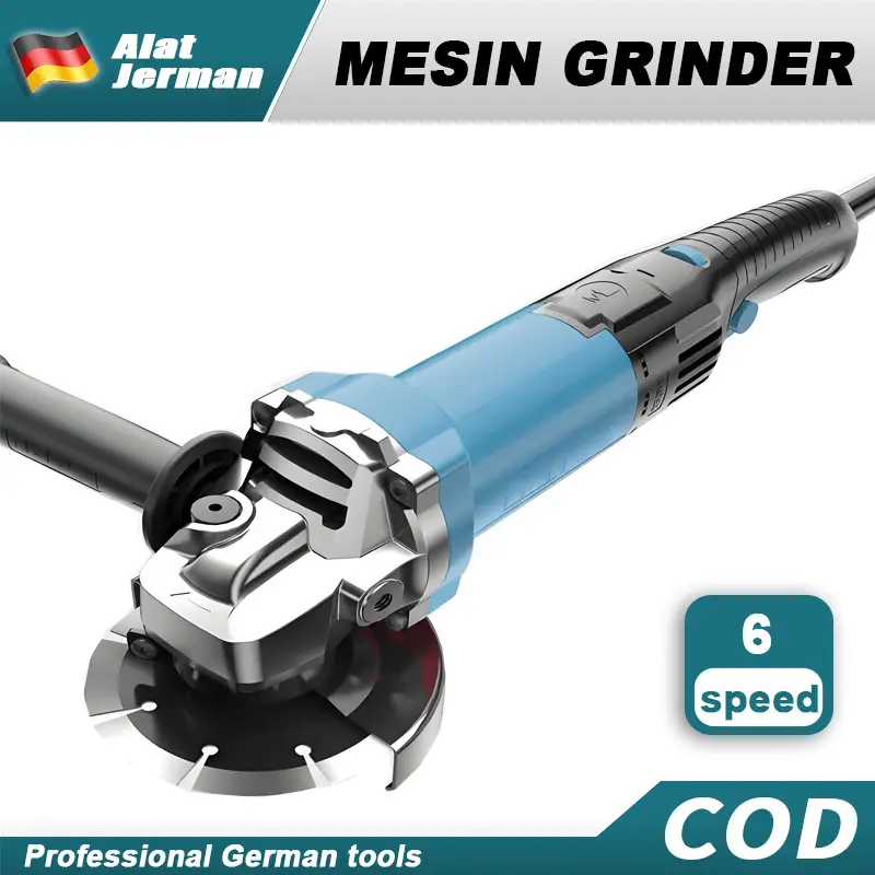 Monake Alat Jerman  Mesin Gerinda Tangan kecepatan variabel 4 inch 100mm (COD) Angle Grinder mini Grinda