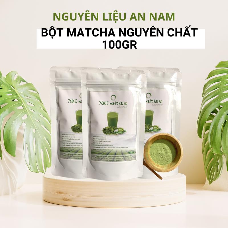 Bột matcha nguyên chất gói 100gr, pha trà sữa, sinh tố, đá xay thơm ngon, chuẩn vị Chua