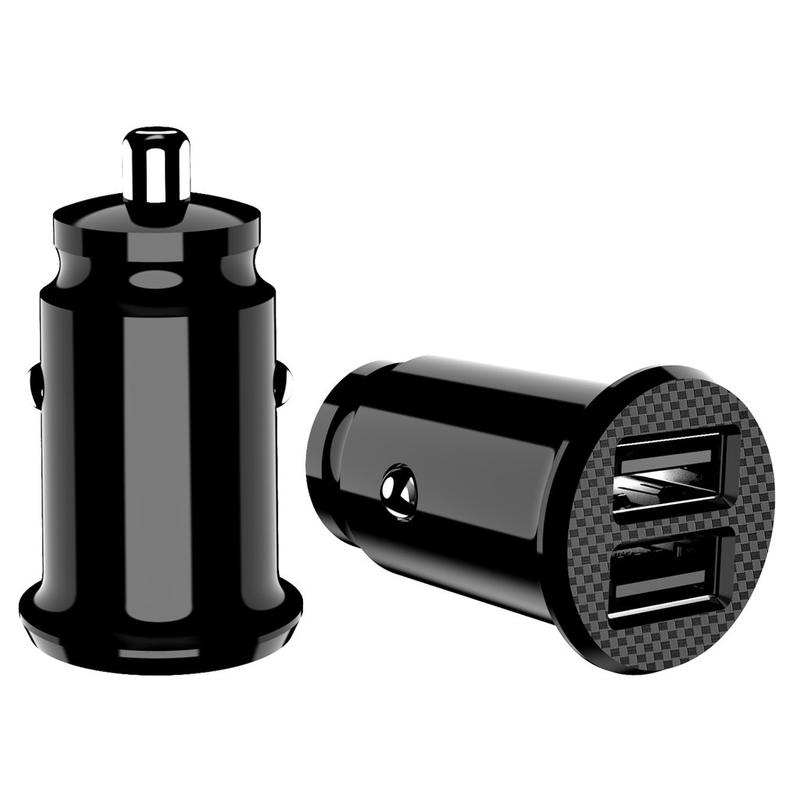 Bộ Sạc Xe Hơi Mini 2 Cổng USB, Sạc Nhanh Đa Dụng, Kèm Đầu Chuyển Đổi Cắm Nguồn, Thiết Kế Nhỏ Gọn 5