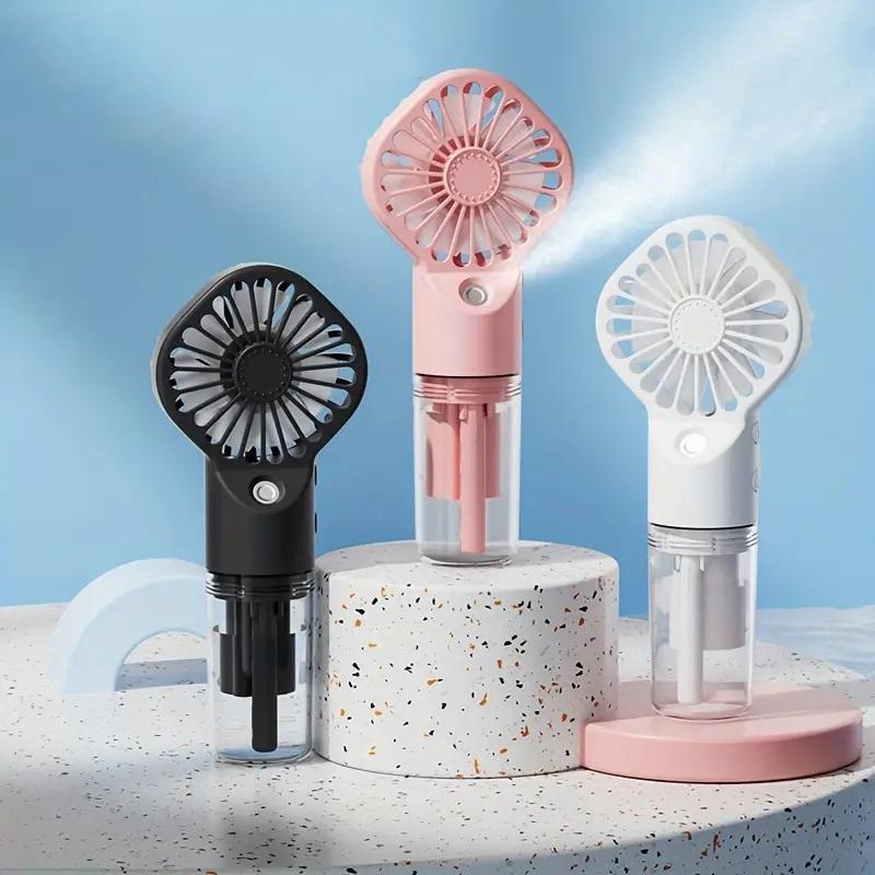 Product Introduction of Portable Rechargeable Handheld Misting Fan, USB Rechargeable Mini Humidifier Fan, Handheld Fan for Travel & Outdoor Use 0