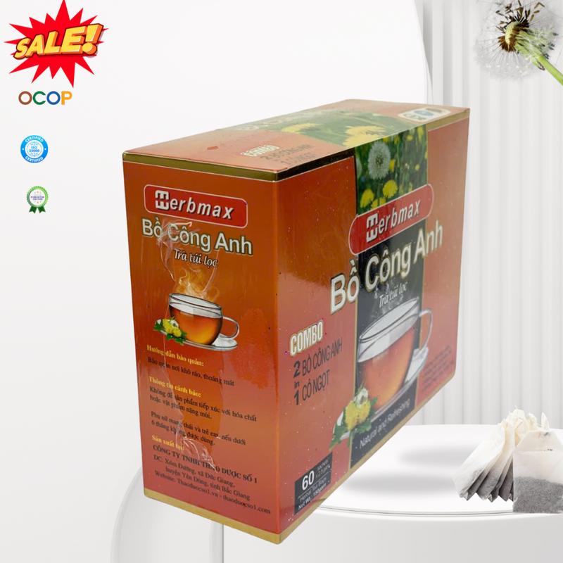 Product Introduction of Trà Bồ Công Anh Herbmax - Thanh lọc cơ thể, mát gan, ngủ ngon! hộp 60 gói 1
