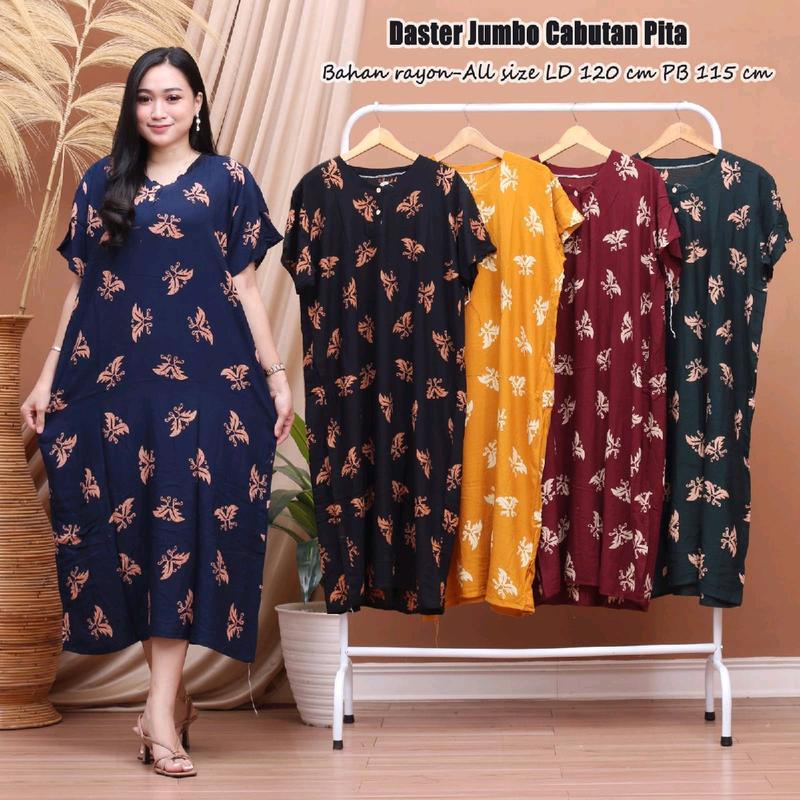 Daster Jumbo Rayon 100rb Dapat 3 Pcs Daster Wanita Busui Bumil Kancing Depan Bahan Rayon Nyaman 4