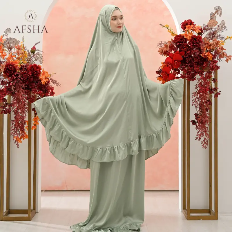 Afsha - Mukena Dewasa Raima 2in1 Series (Free Sajadah, Pouch & Box Hampers) 5