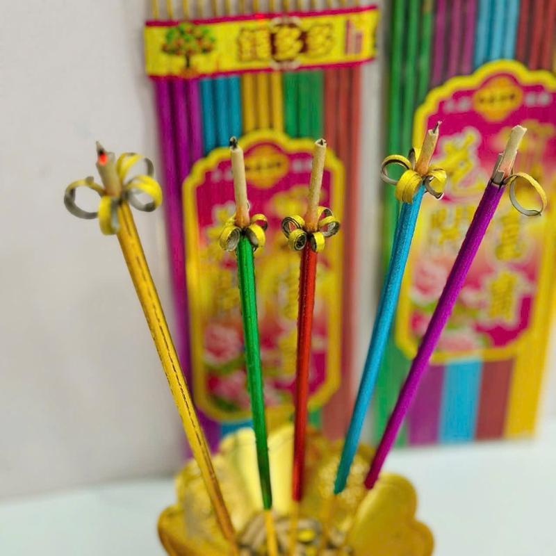 Nhang Nở Hoa Ngũ Sắc Phú Quý Đại Cát (15 cây) đồ thờ