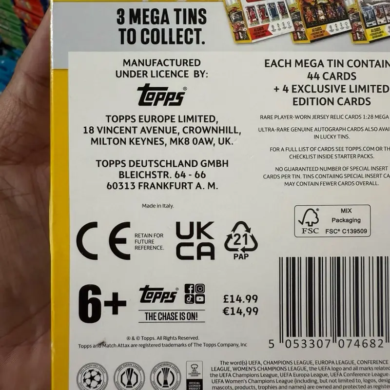 [ Chọn Ngẫu Nhiên ] [ Mega Tin ] Hộp Thẻ Lớn Match Attax Champions League EXTRA Mùa 2024/25 24/25 ( 48 thẻ ) 3
