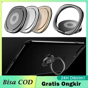 Metal Ring Stand hp dengan Rotasi 360 Derajat Ultra Thin Iring Magnetic Phone Holder Mount Finger Ring Grip Phone Ring Stand