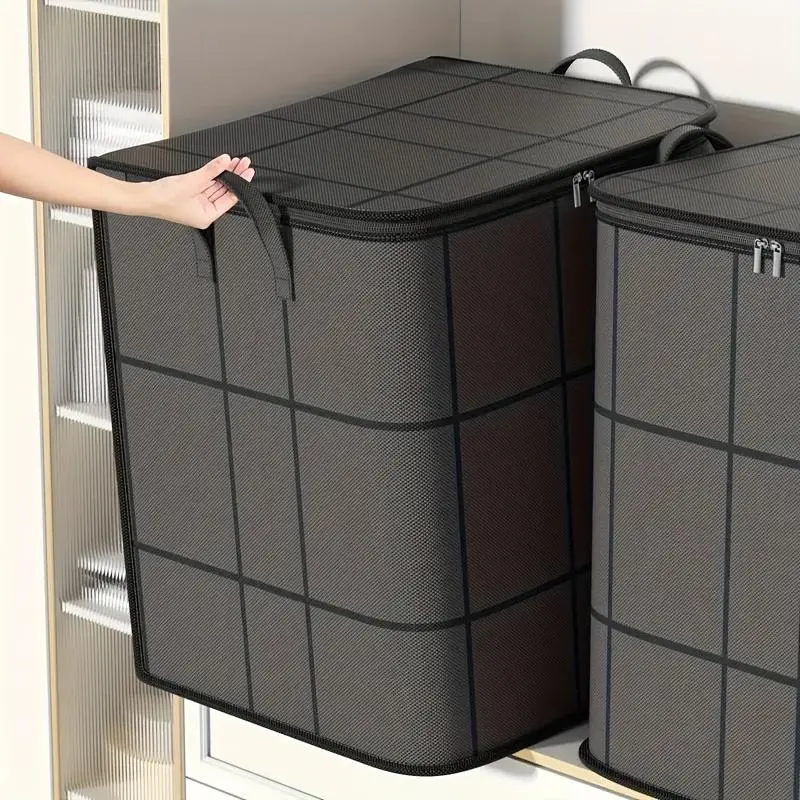 Foldable Storage Bag,  1 Count Large Capacity Clothes Storage Bag with Handle, Durable Storage Organizer for Home, Travel, Dormitory 4