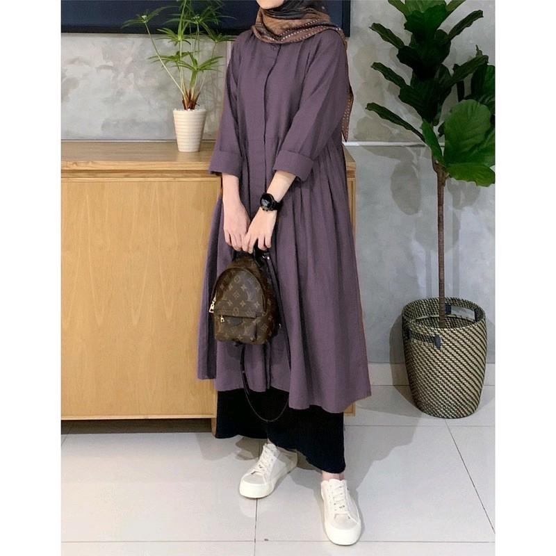 ATASAN WANITA LONG TUNIK  Muslim FFA SERIES BAHAN RAYON TWILL PREMIUM  Tebal DAN  Lembut   size S, M, L, XL, XXL 0