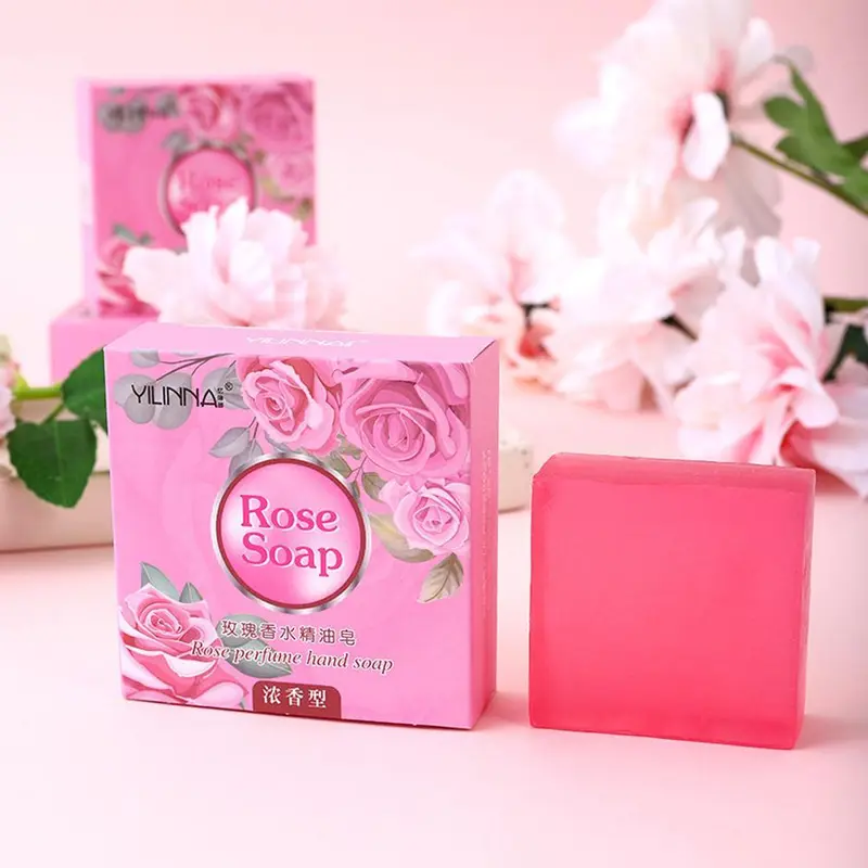 Xà phòng tinh dầu hoa hồng, xà phòng tắm, bôi trơn da, có hương thơm hoa hồng, 55g, kết hợp với xà phòng 4