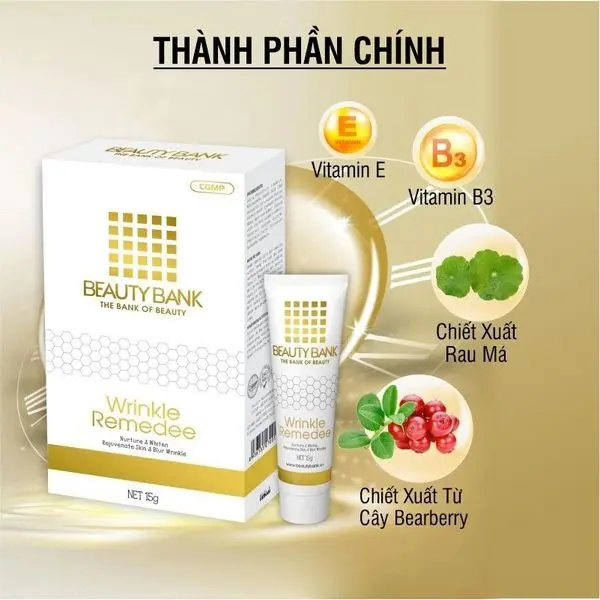 Kem dưỡng trắng da Beauty Bank Wrinkle Remedee 15g 1