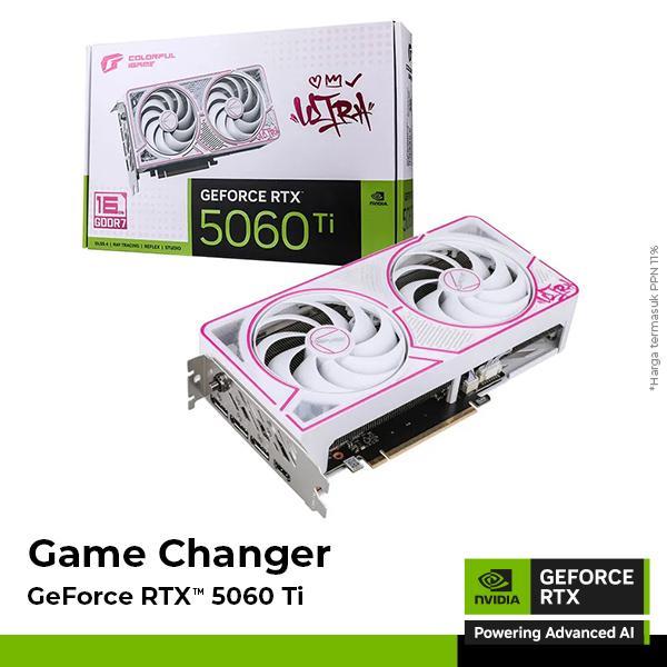 Gambar VGA Card Colorful iGame GeForce RTX 5060 Ti Ultra W DUO OC 16GB-V 16GB GDDR7 dari KomputerMedan OS Kota Medan Tokopedia