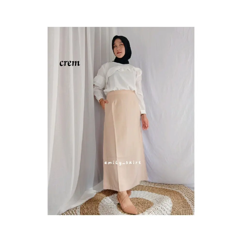 rok A syakira/rok kerja/rok leter A premium A-Line Karet