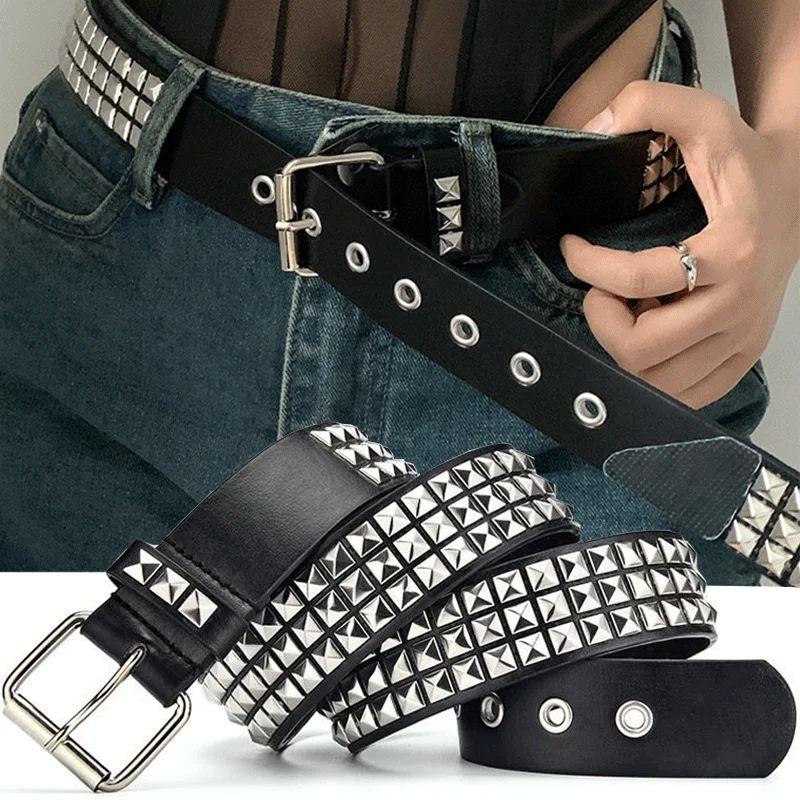 Tali Pinggang Rivet Pentagram, Fesyen SS24 Y2K, Gaya Punk, Untuk ...
