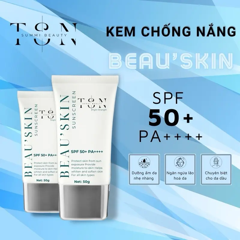 Kem chống nắng BEAU’SKIN SPF 50+ PA+++ Sunscreen Skincare Nữ Women Sun Cream 1