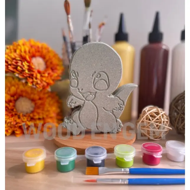 DIY Wood Character Painting Mewarnai Melukis Kayu Karakter Charmander | Woodengem | 11 cm Hampers 1