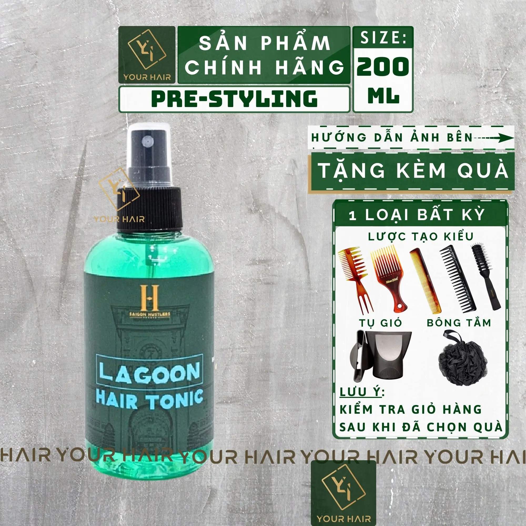 Xịt tăng độ phồng cho tóc Saigon Hustlers Lagoon Tonic - 200ml