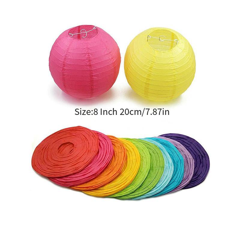 10pcs Festive 7.9inch Paper Lanterns - Random Color Decorative - TikTok ...