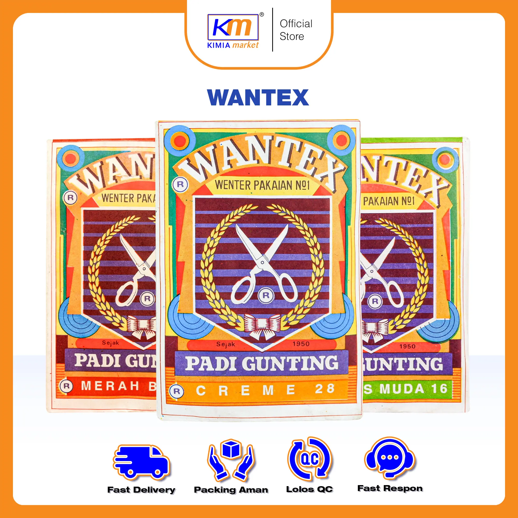 Wantex Padi Gunting Untuk Pewarna Kain Pakaian