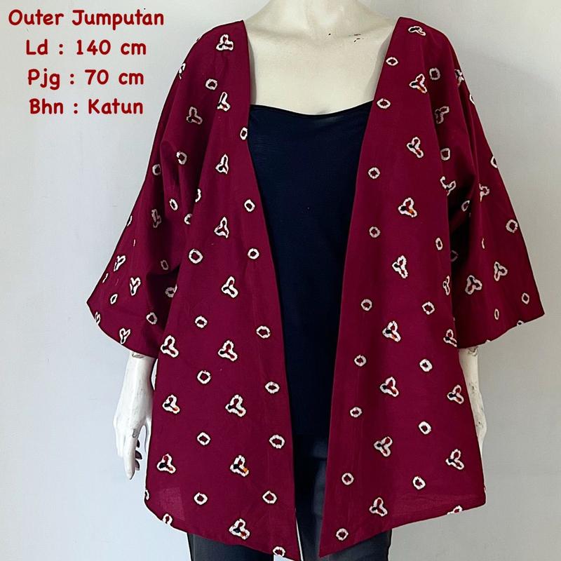 Product Introduction of Outer Jumbo Bigsize Batik Jumputan Handmade Lingkar Dada 140cm 0