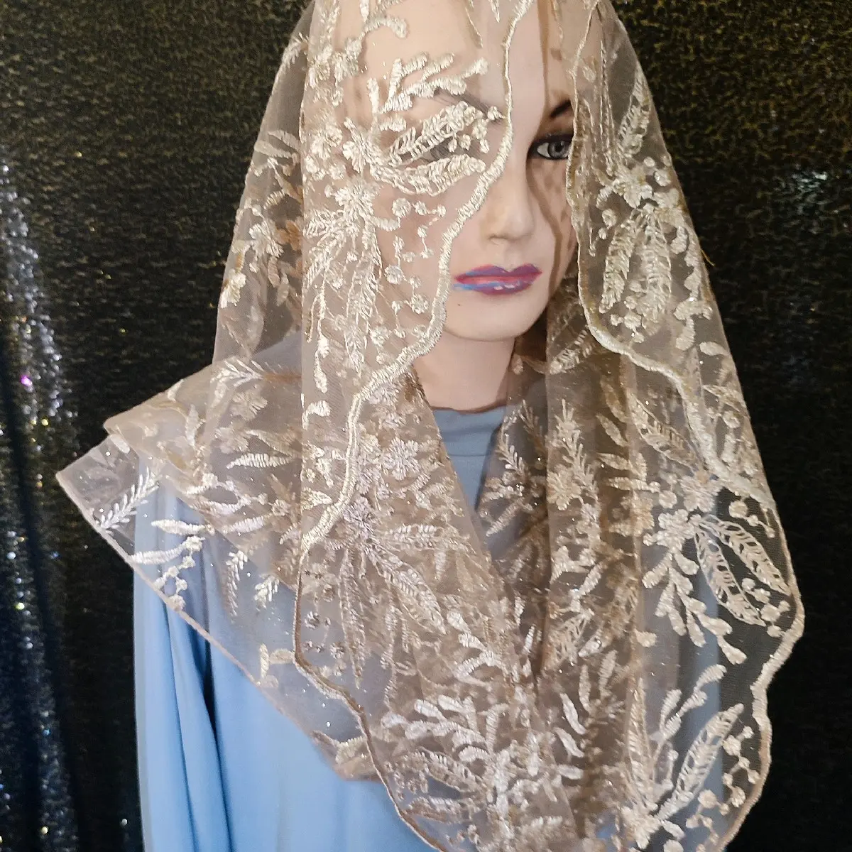 Hijab Instan Brokat Tile