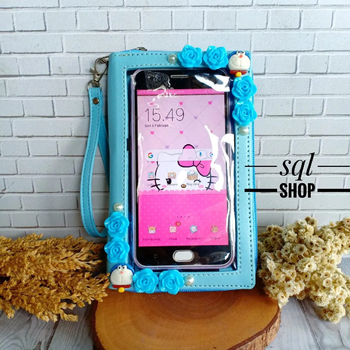 Dompet hp hias doraemon | Dompet hp dan uang | Dompet hpo Dompet Pendek