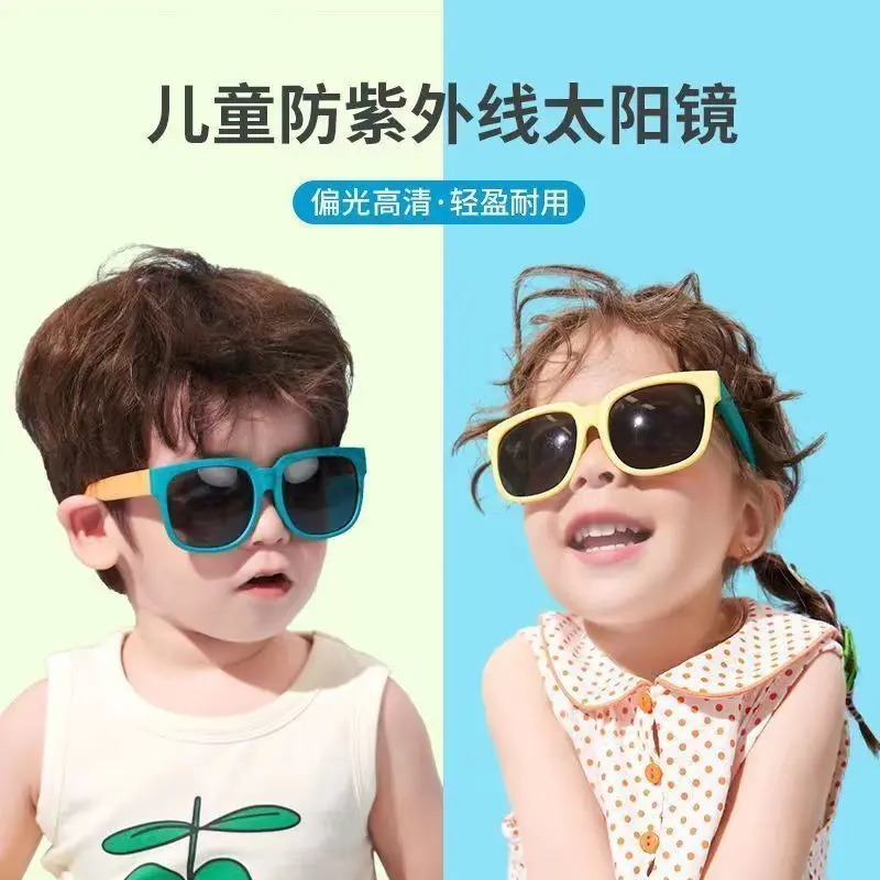 Children's Sunglasses Foldable Cute Photo UV Protection Summer Sunshade Boys Girls Glasses
