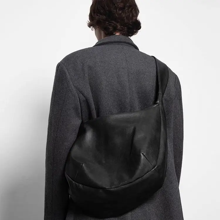 Túi Hobo, Pure2 (Puresquare), Thiết Kế Mờ, Túi Đeo Chéo Mờ Giặt, Làm Bằng Da Xếp Ly, Thích Hợp Cho Phong Cách Hobo 3