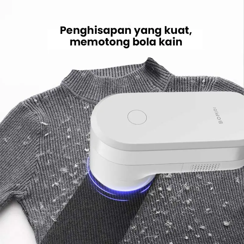 【COD】BOMIDI Lint Remover BMQ02 Portable Fuzz 6 blade head Hair Ball Trimmer Electric Wireless USB Baterai Kabel Mesin 4