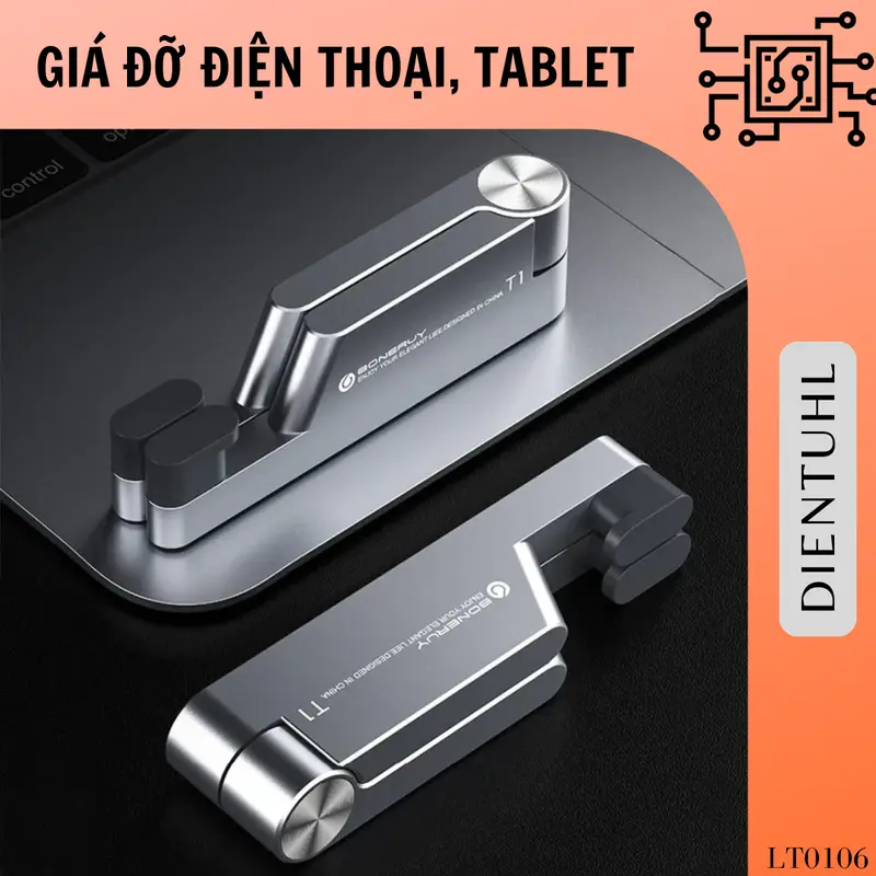 Giá đỡ Điện Thoại Máy Tính Bảng Ipad Tablet Để Bàn Nhỏ Gọn - Gấp Gọn, Điều Chỉnh Đa Năng, Hợp Kim Nhôm Cao Cấp 2