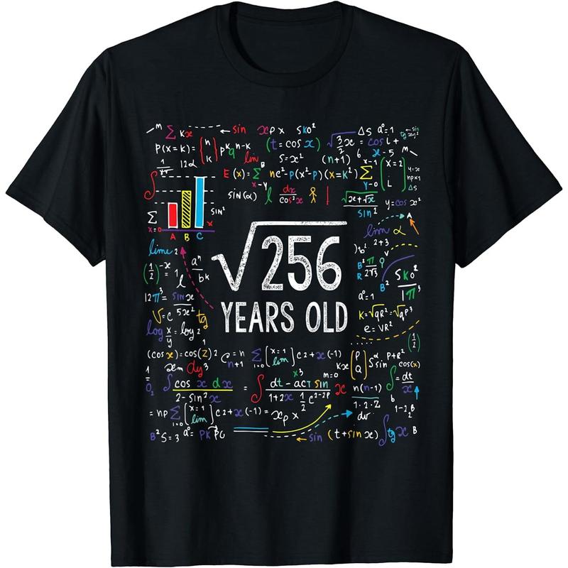 Square Root Of 256 16th Birthday 16 Year Old Gifts Math Bday T-Shirt Square Root Of 256 16th Birthday 16 Year Old Gifts Math Bday T-Shirt