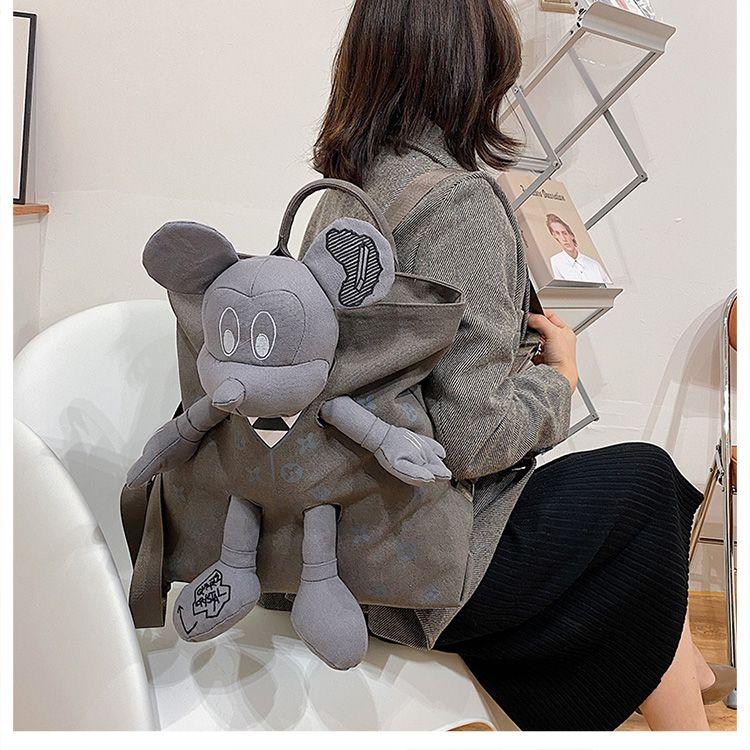 Product Introduction of Ba Lô Vải Bố Búp Bê Mickey, Thời Trang, Phong Cách Phương Tây Thường Ngày Sức Chứa Lớn, Thích Hợp Đi Du Lịch, Túi Đi Học Học Sinh, Hàng Mới Về Năm 2024 Nam Bag Backpack Đeo Vai 19