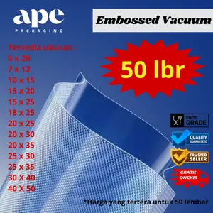 50 pcs Plastik Vakum Makanan Frozen Embos Plastic Vacuum Frozen Food Sealer Bag Pouch Sous Vide