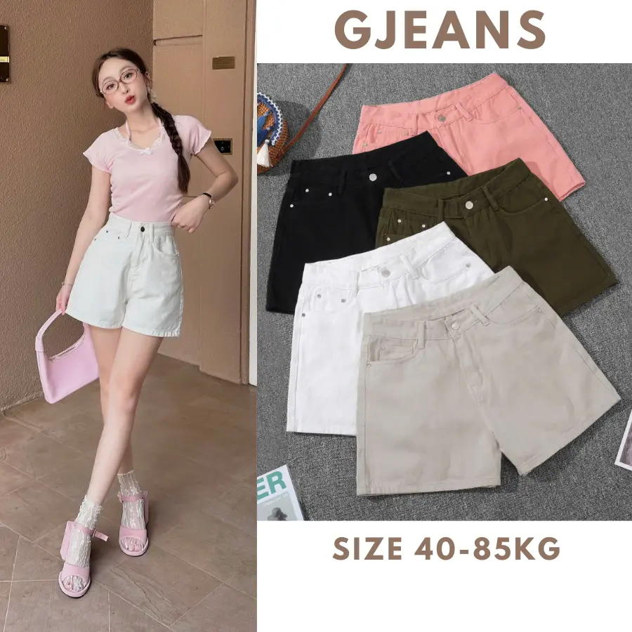 Quần Short Jeans Ngố Ống Rộng Túi Hông GOZ Ulzzang (4 Màu ) , Chất Jeans Mềm Dày Dặn , Dáng Quần Ống Rộng Cực Thon Chân Nữ Pants Women chỉ giặt tay unisex