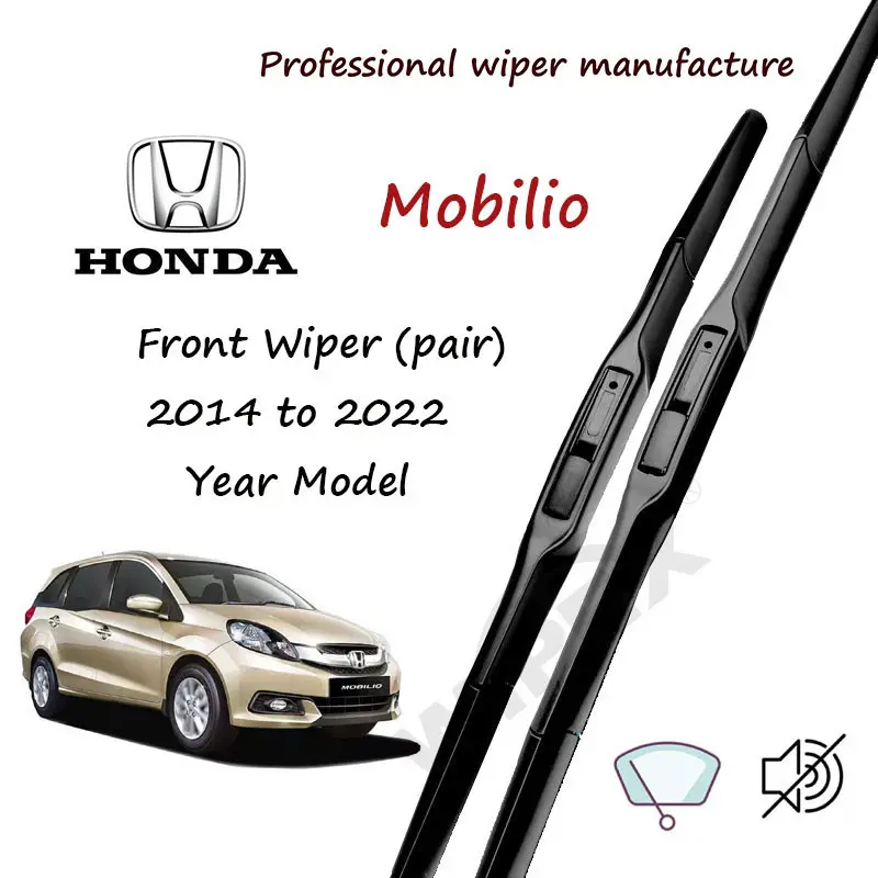 Untuk Honda Mobilio 16+22 2014 hingga 2022 MOBI LIO Wiper Jendela Mobil [Silikon]