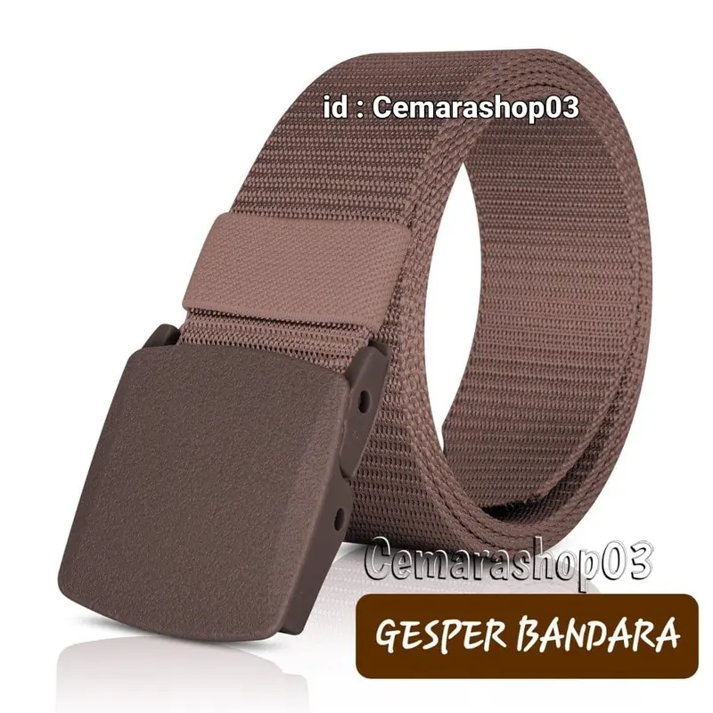 GESPER KANVAS BANDARA / IKAT PINNGANG PRIA WANITA ANTI XRAY / SABUK CANVAS ANTI DETECTOR AIRPORT Belt Hijau Hitam Men Women gesper 3
